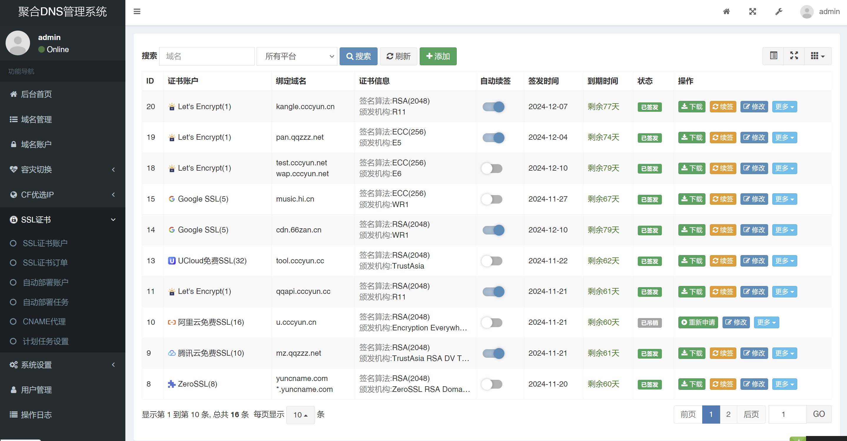 聚合DNS管理系统v2.3搭建教程-大鹏研码网
