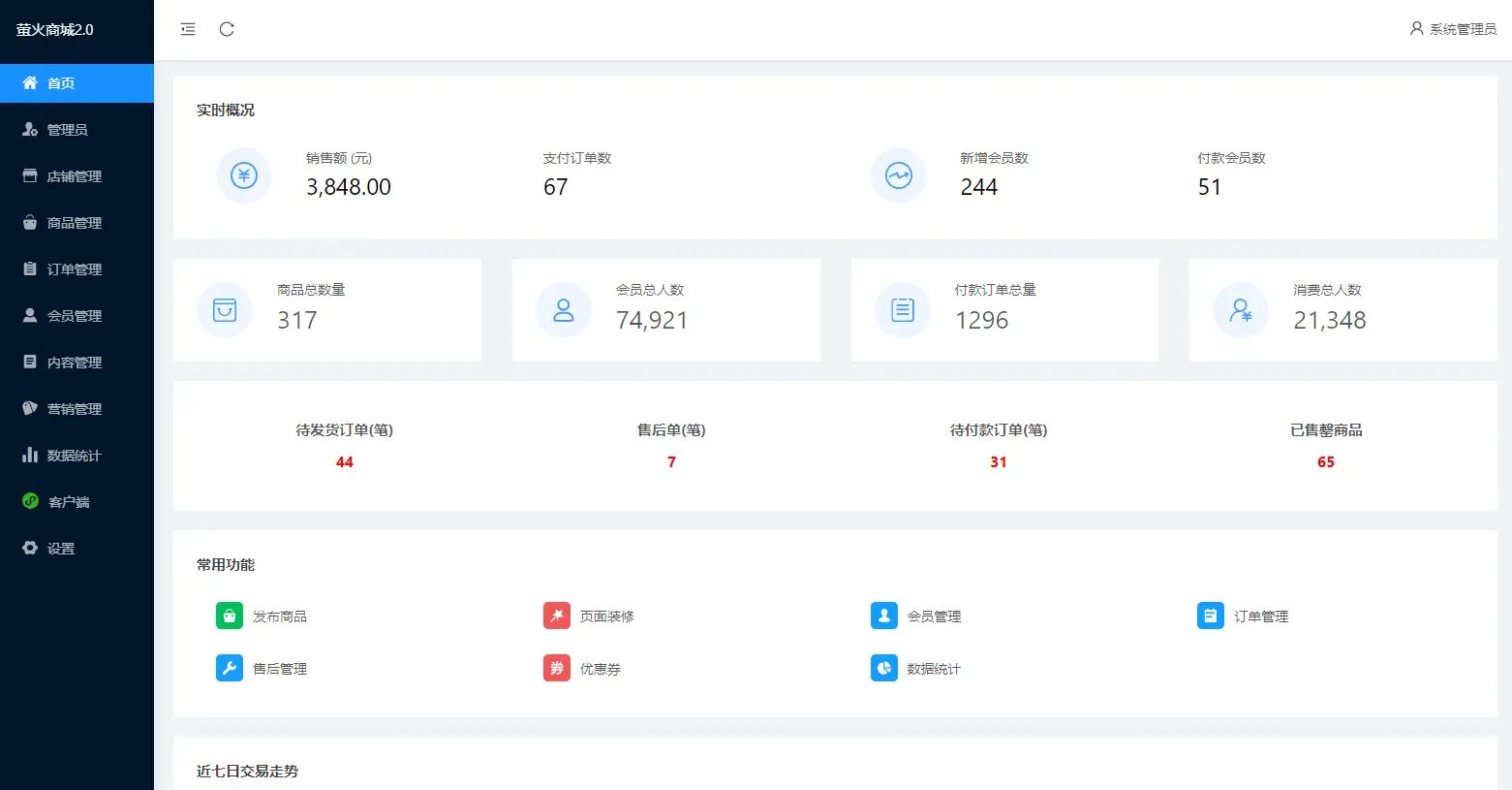 萤火商城小程序V2.1.2开源版 微信小程序 + H5+ 公众号 + APP-大鹏研码网
