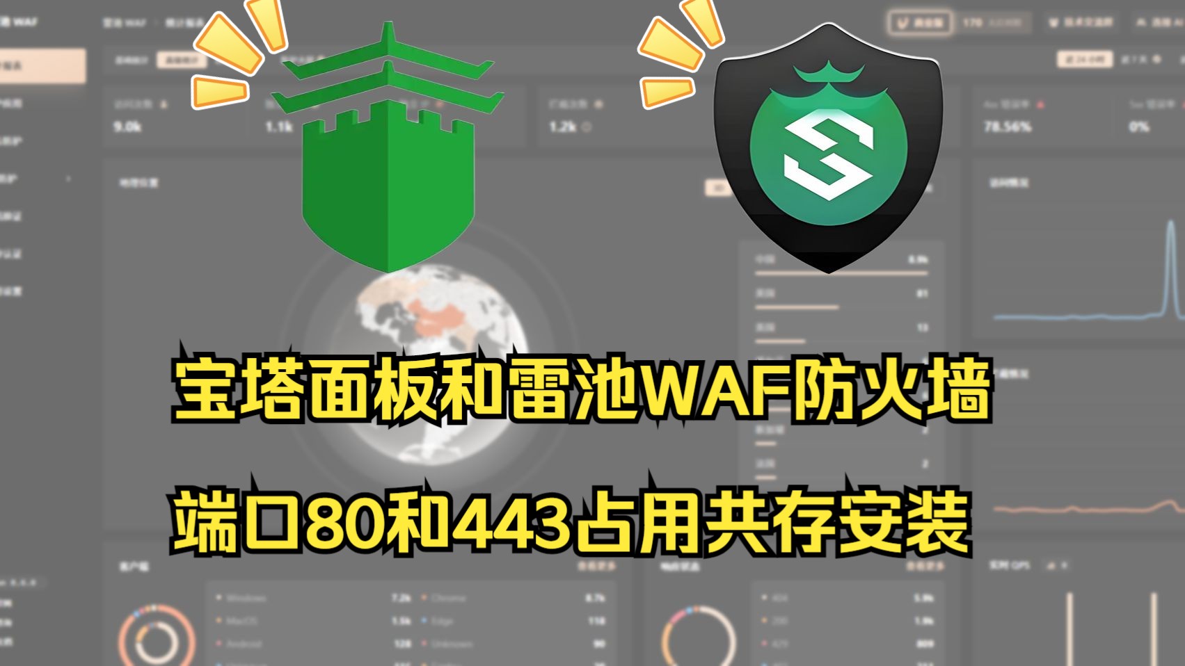 宝塔面板和雷池WAF防火墙共存部署 解决端口80和443占用雷池宝塔一起安装防护方案-大鹏研码网